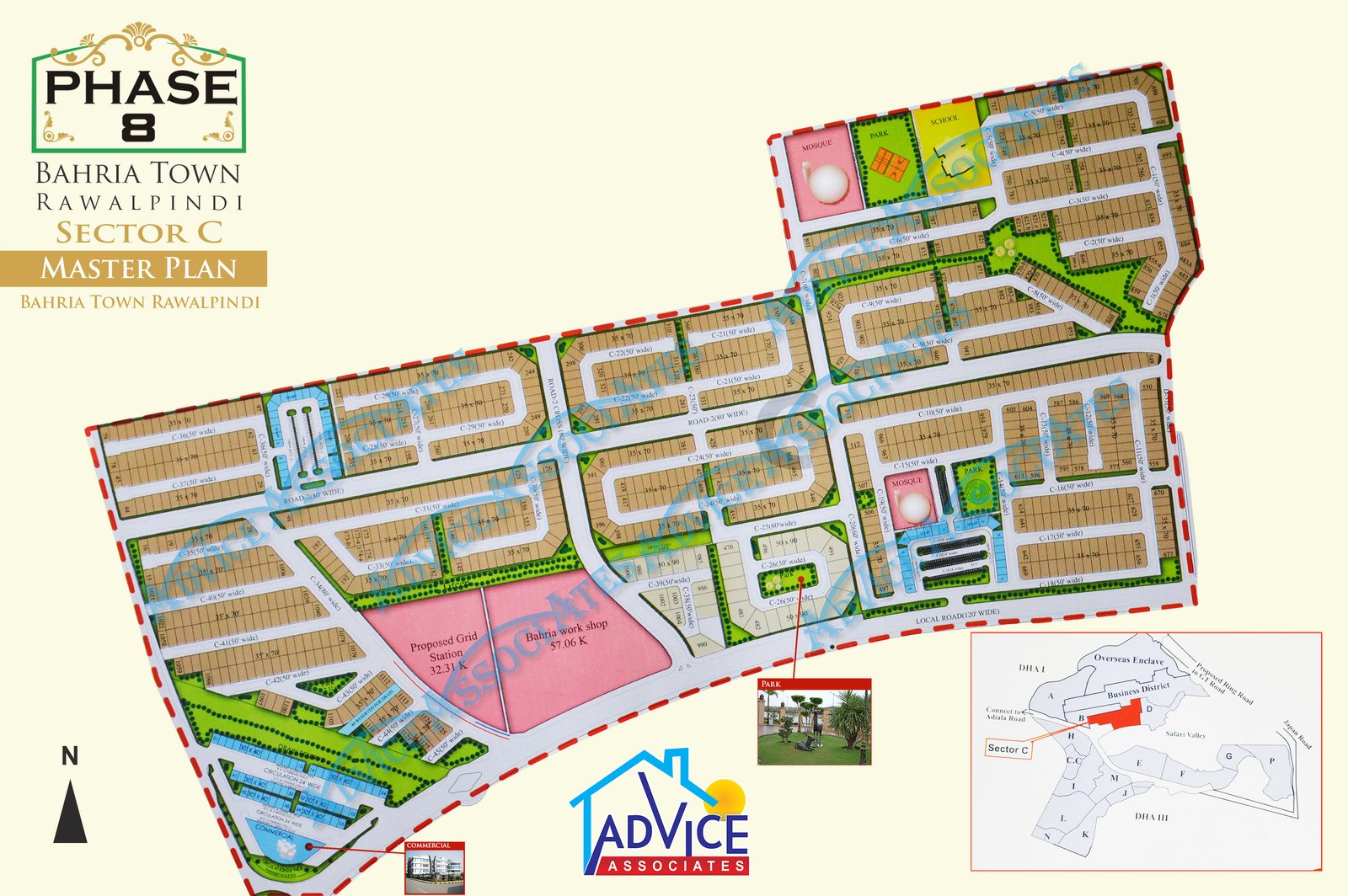 Bahria town Phase8 Key plan , Bahria town map