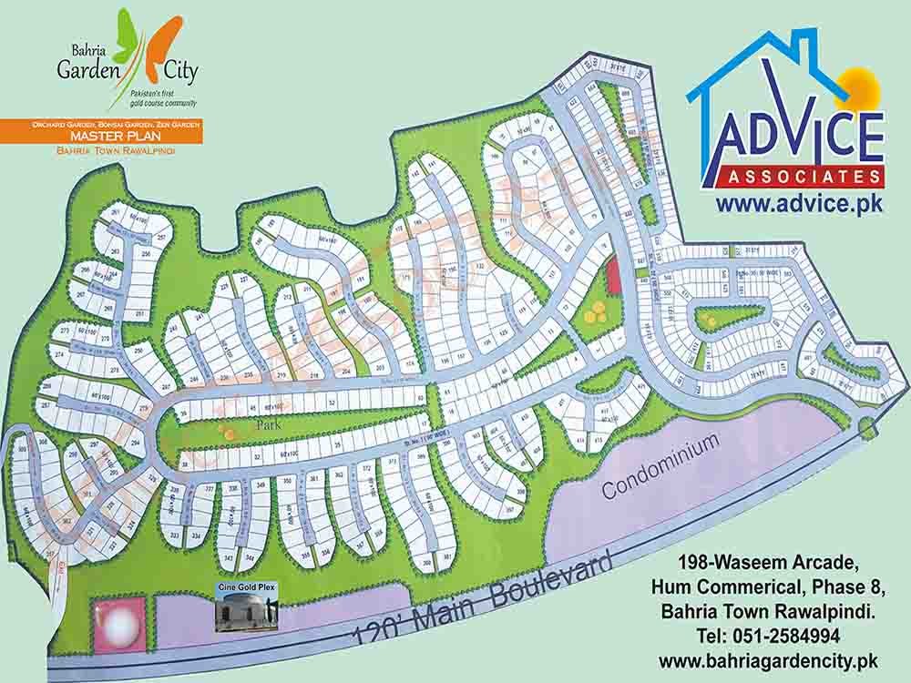 Map of Bahria Town all phases and blocks